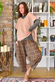 Heritage Needlecord Plaid Relaxed Barrel Pant Khaki & Camel